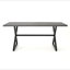 Table de salle à manger d'extérieur, matériau en aluminium, structure en acier, grande surface, fonte d'aluminium de haute qualité, convient au patio / à la cour / au jardin