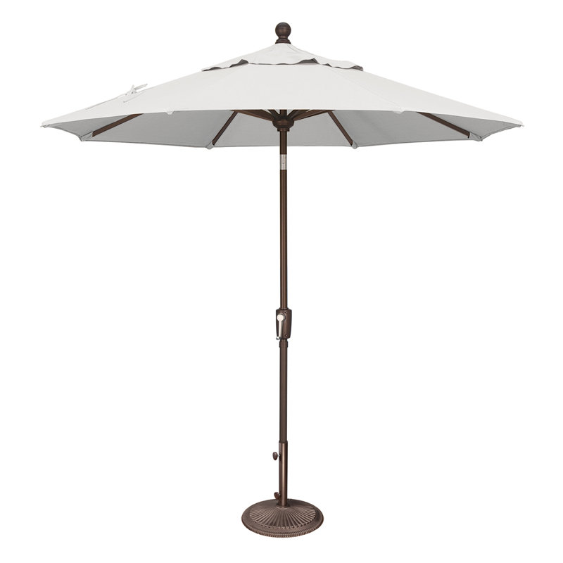 Parasol de marché 90 po Bigsby, 96" H x 90" W x 90" D, White Sunbrella®, Bronze