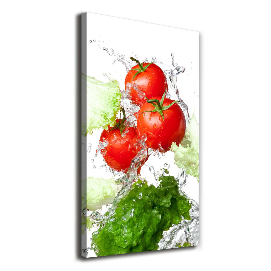 Tomaten und Salat - Kunstdrucke auf Leinwand