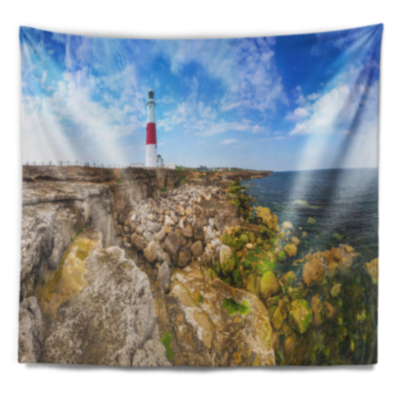 Tapisserie du phare de Portland Bill, H 32 po x l 39 po