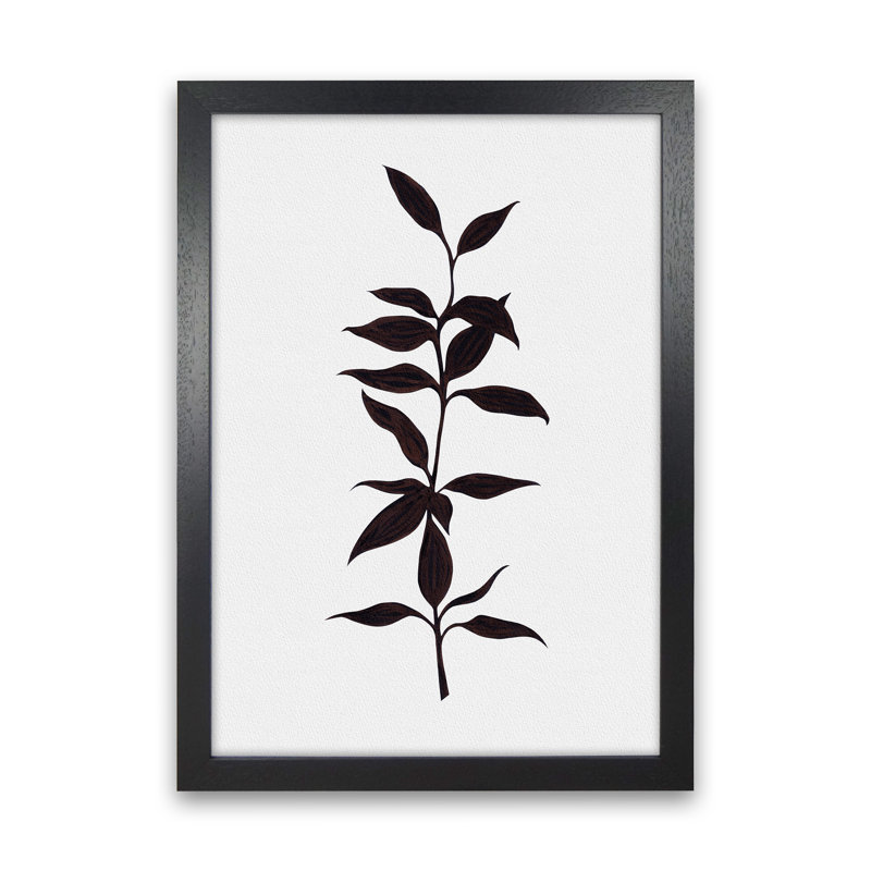 Inked Bamboo - Print, Black Framed, 88cm H x 64cm W x 3cm D