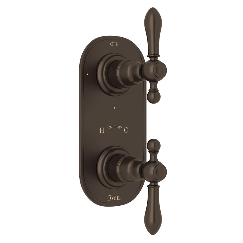 Arcana™ 1/2" Thermostatic Trim with Diverter, Tuscan Brass