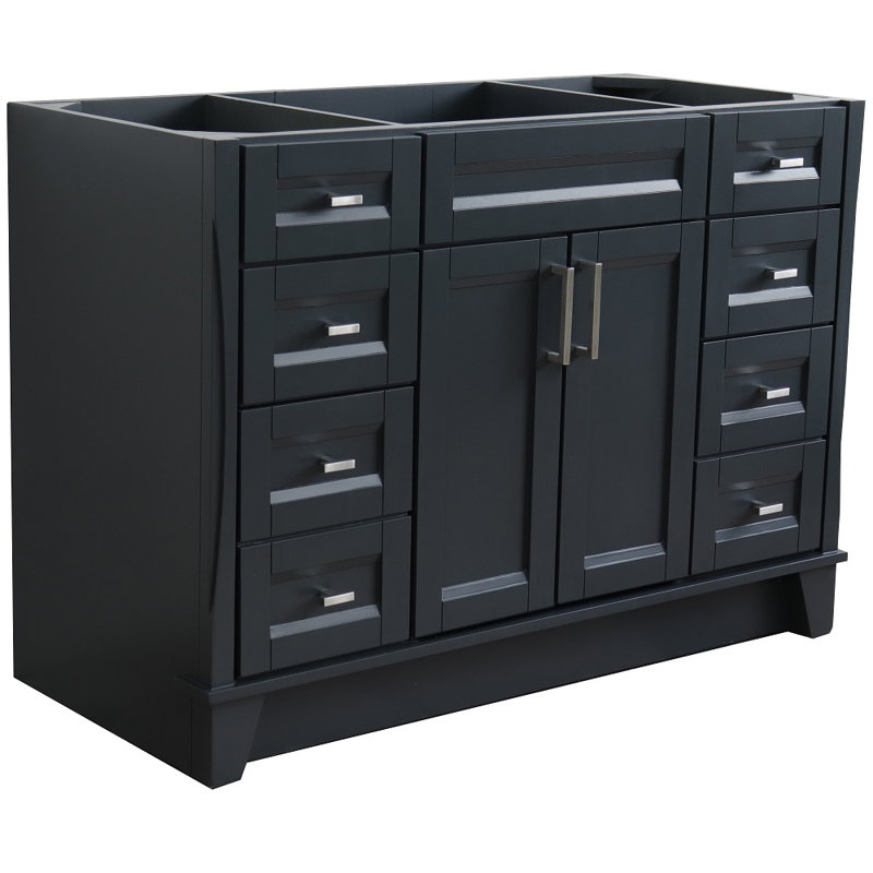 Base de meuble-lavabo simple 48 po seulement, Gris foncé