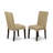 5 Piece Dining Table Set for 4 Includes a Rectangle Kitchen Table with Butterfly Leaf and 4 Brown Linen Fabric Upholstered Chairs, Cappuccino-145487399