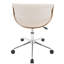 Chaise de bureau en noyer et crème