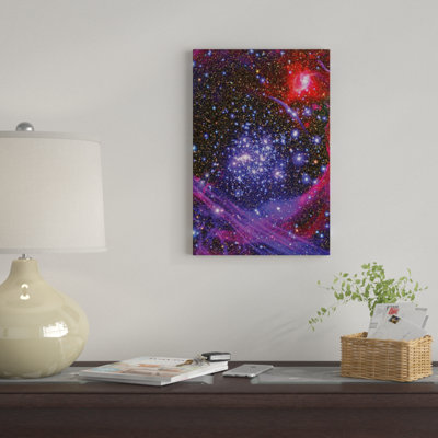 Reproduction d’art sur toile tendue, "the arches star cluster à l’intérieur de la plate-forme à lait de galaxy" par stocktrek images "