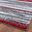 Tapis rouge / gris à motif abstrait Elkmont-876374293