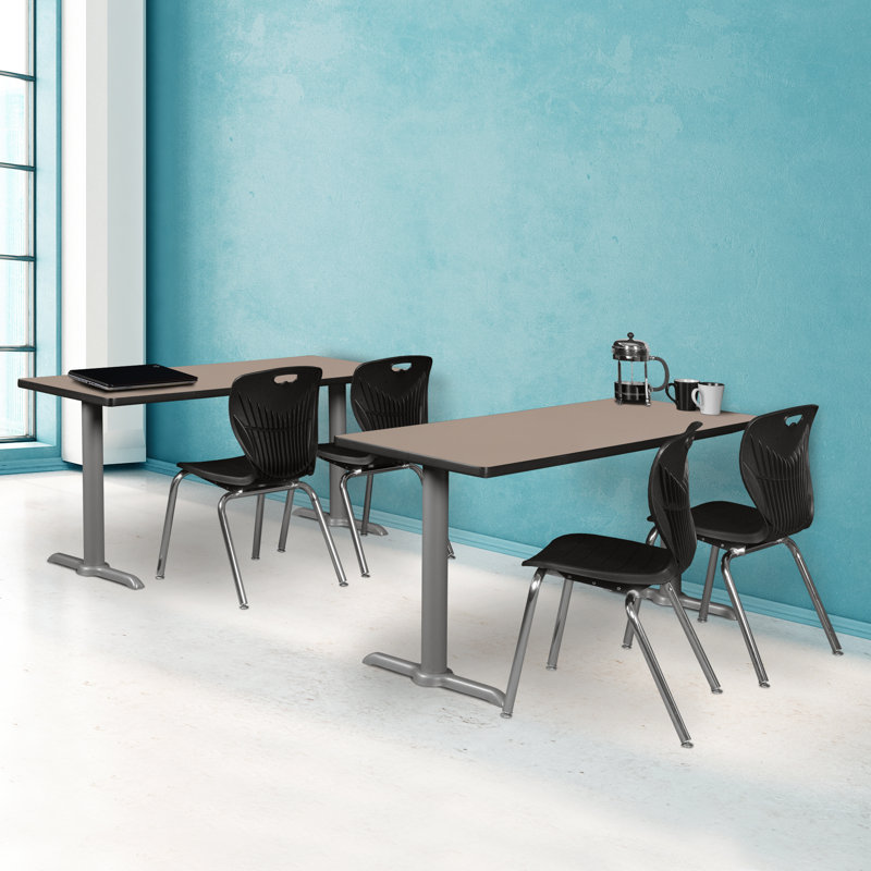 Base et table de formation Cain, H 29 po x L 42 po x l 24 po, Gris, Cerise