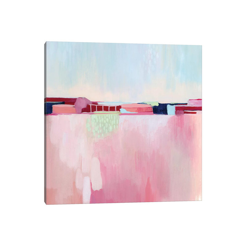 « Candy Cityscape II » par Grace Popp-reproduction d’art, H 48 po x l 48 po x 1,5 po, Toile tendue, Pas de tapis