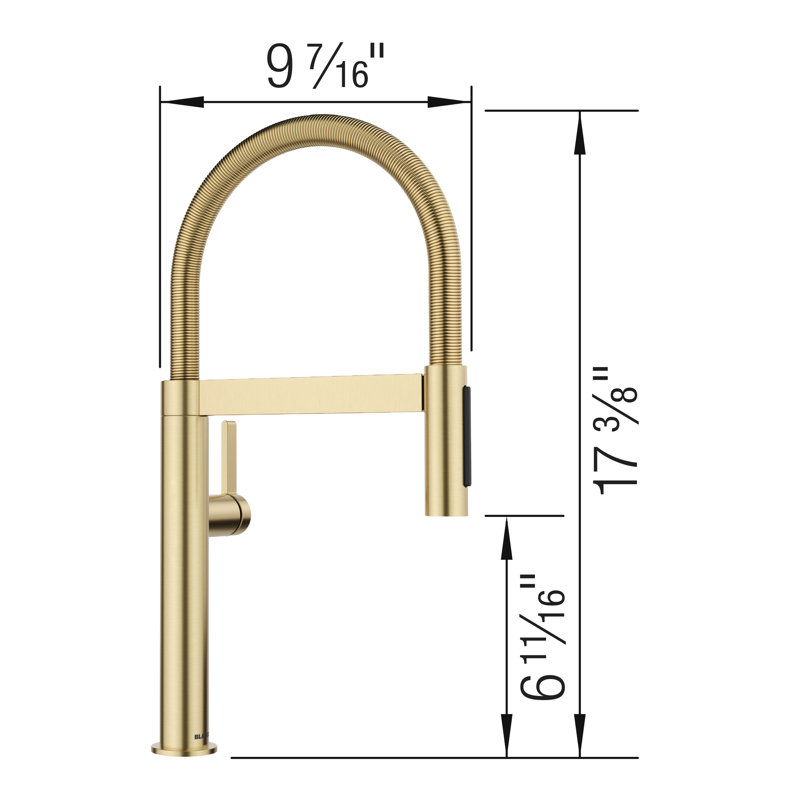 Culina Mini II Pull-Down Dual-Spray Kitchen Faucet - Satin Gold, Satin Gold