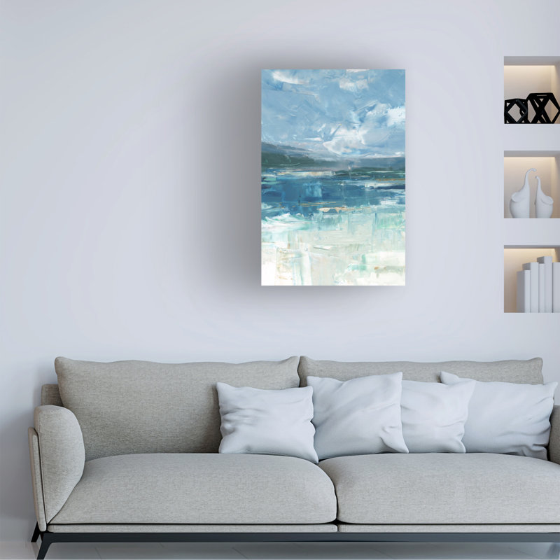 «Cool Blue Horizon III», reproduction sur toile, H 19 po x l 12 po x P 2 po