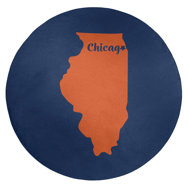 Tapis de chicago sports couleurs en poly-chenille