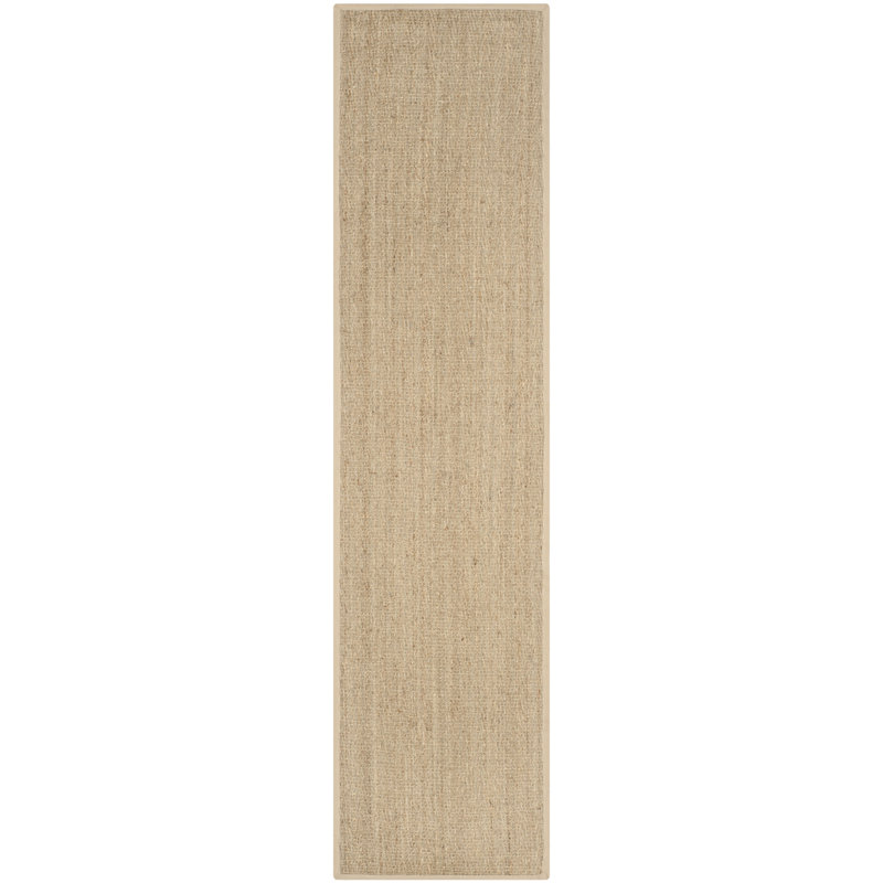 Natural Fiber Seagrass Solid Color Rug, Runner 2'6" x 16'