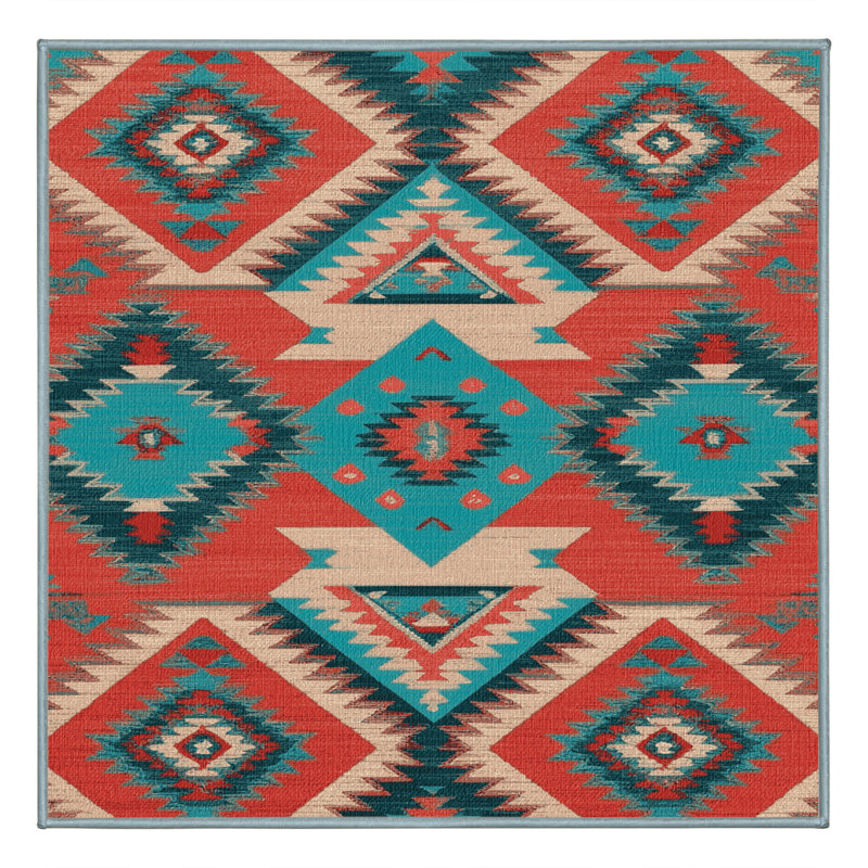  Tapis lavable Zuni Diamonds Southwestern, Carré 8 pi