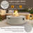 38" Round Propane Fire Pit Table With Vertical Stripe Design And Cover-1020997228