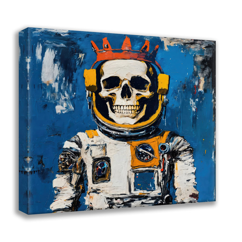 Spaceman 12-Hommage-Basquiat, estampe numérique sur toile tendue avec châssis, H 36 po x l 36 po