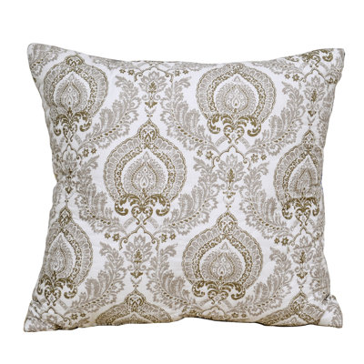  Ensemble de couvre-lit réversible en microfibre taupe / ivoire / gris-vert 5 pièces