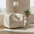 Boucle Fabric Single Sofa Chair, Minimalist Japandi Square Cloud Couch, Ergonomic Accent Armchair for Living Room-1377467000-1376859141