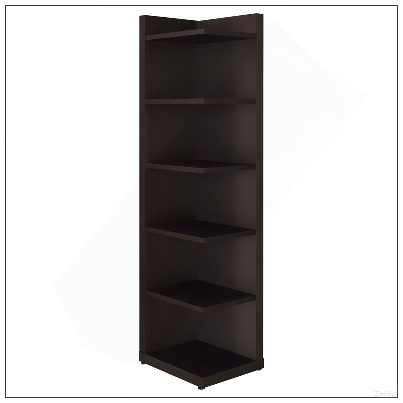 Cappuccino 6-tier Corner Bookcase