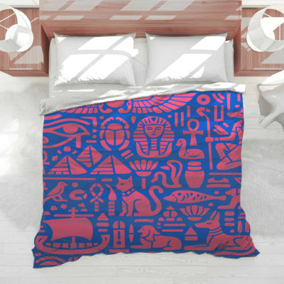 Egyptian Iconography Symbols Comforter