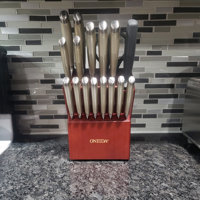 Oneida Preferred 18 Piece Stainless Steel Knife Block Cutlery Set