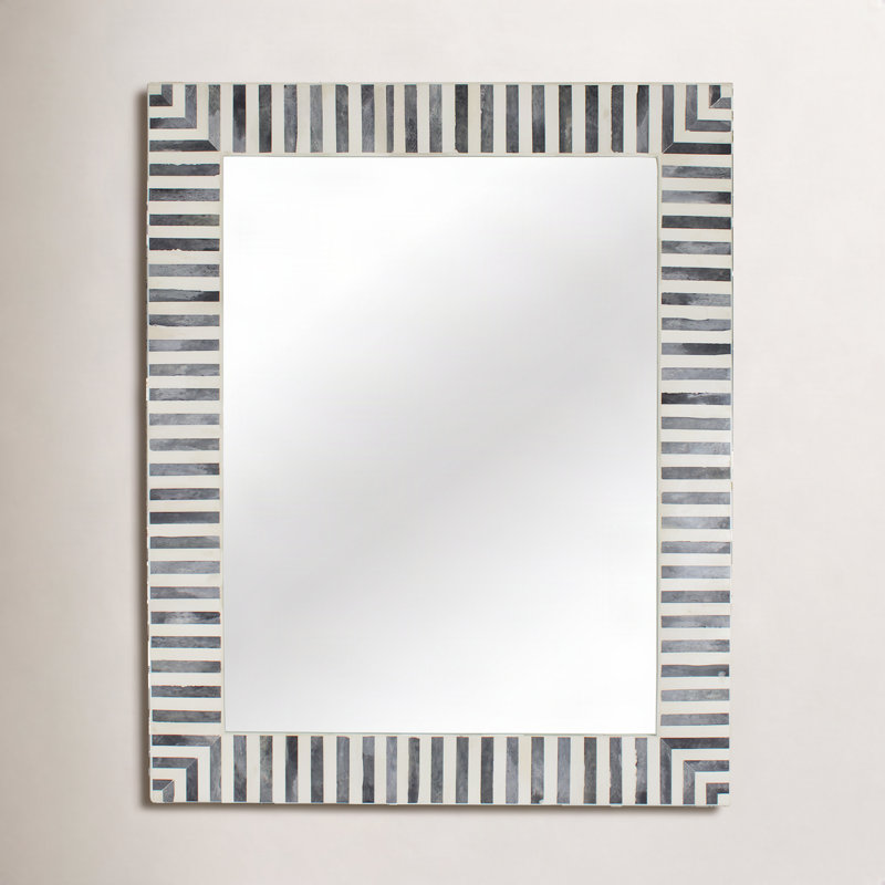 Miroir d'appoint mural blanc Demson, Gris