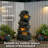 6-Tier Cascading Stone Waterfall with LED Glow for Patio & Garden Decor