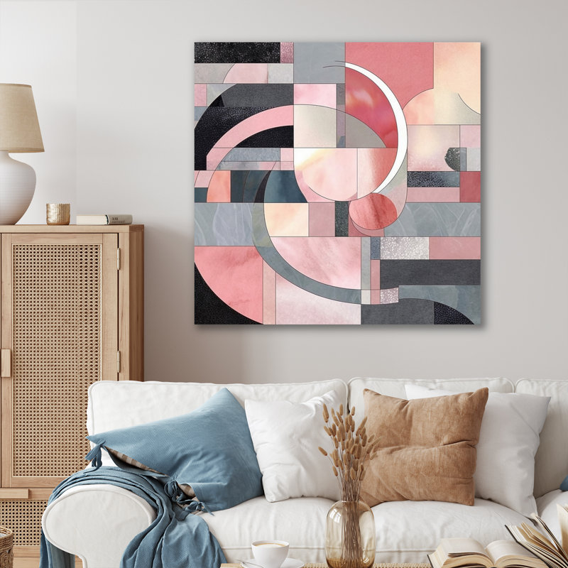 «Pink Transcendent Angles I», reproduction, Toile tendue, H 36 po x l 36 po x P 1,5 po