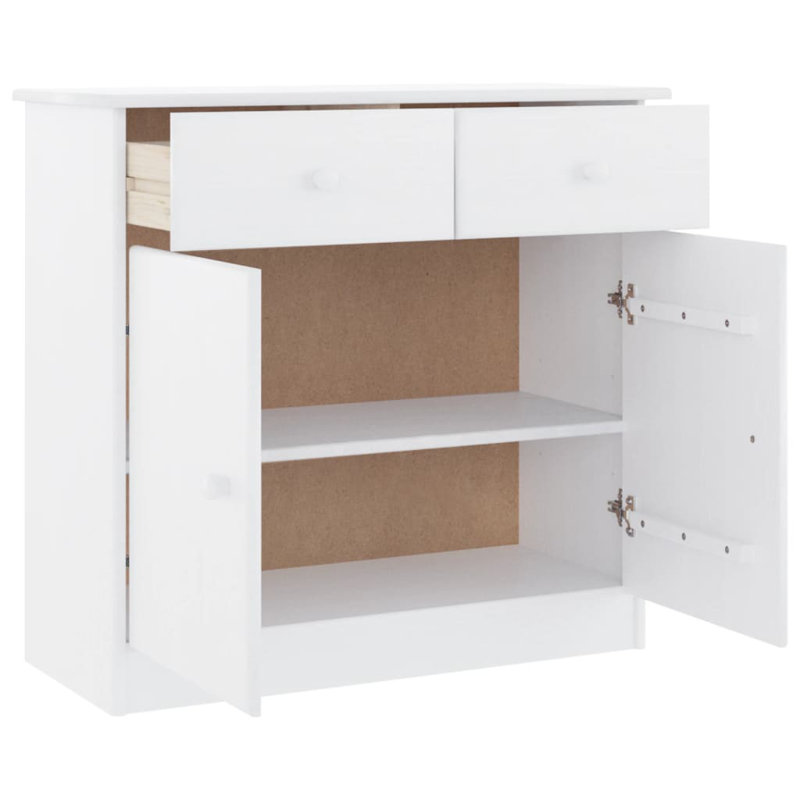Alamgir 77cm Solid Wood Sideboard, White