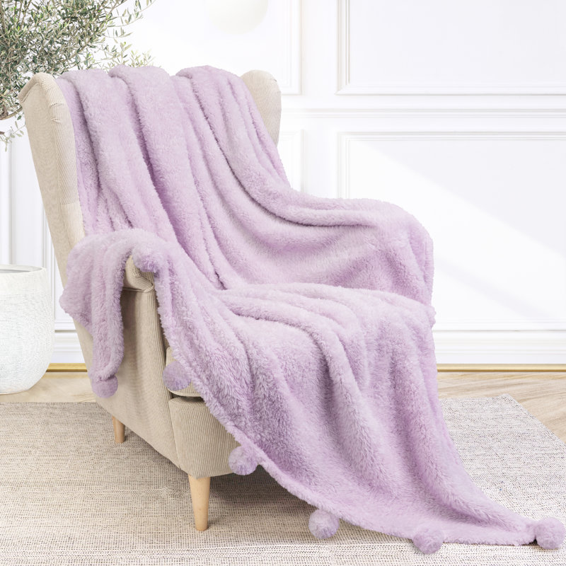 Jeté , Mauve lavande, L 60 po x L 80 po