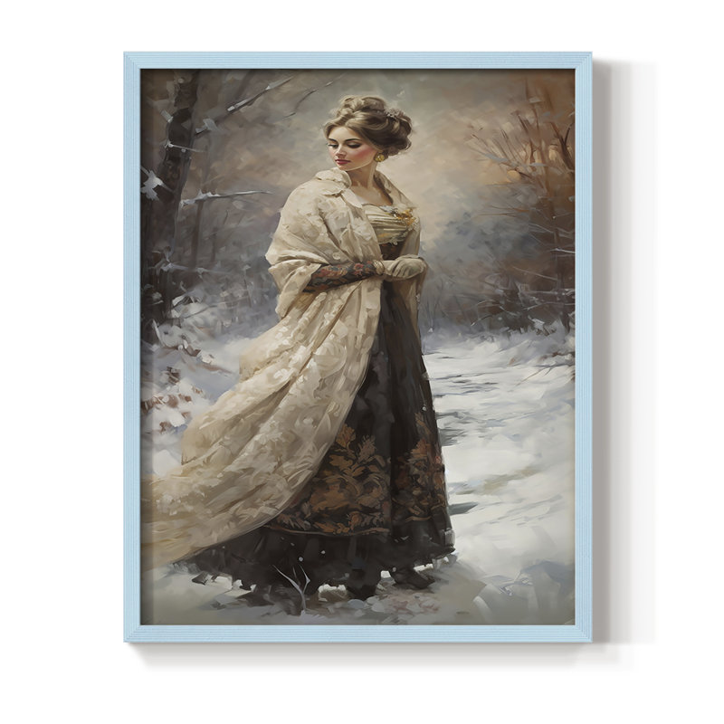 Reproduction encadrée WOMEN Series CMLxx - bois massif, H 21 po x l 17 po, Bleu