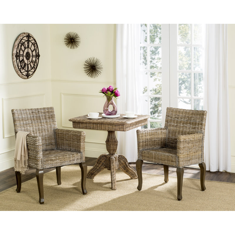 Fauteuil avec accoudoirs Sephina, Naturel