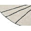 Handmade Tufted Round 5'3" Cotton Area Rug in Beige/Black