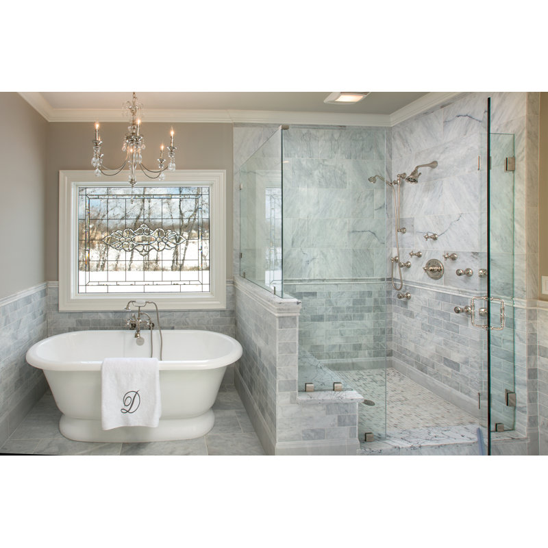 Country Bath Triple Handle Wall Mount Exposed Tub Filler Faucet, Tuscan Brass, Porcelain Lever Handle