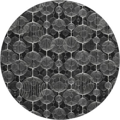 Premium Machine Washable Prisco Black Rug
