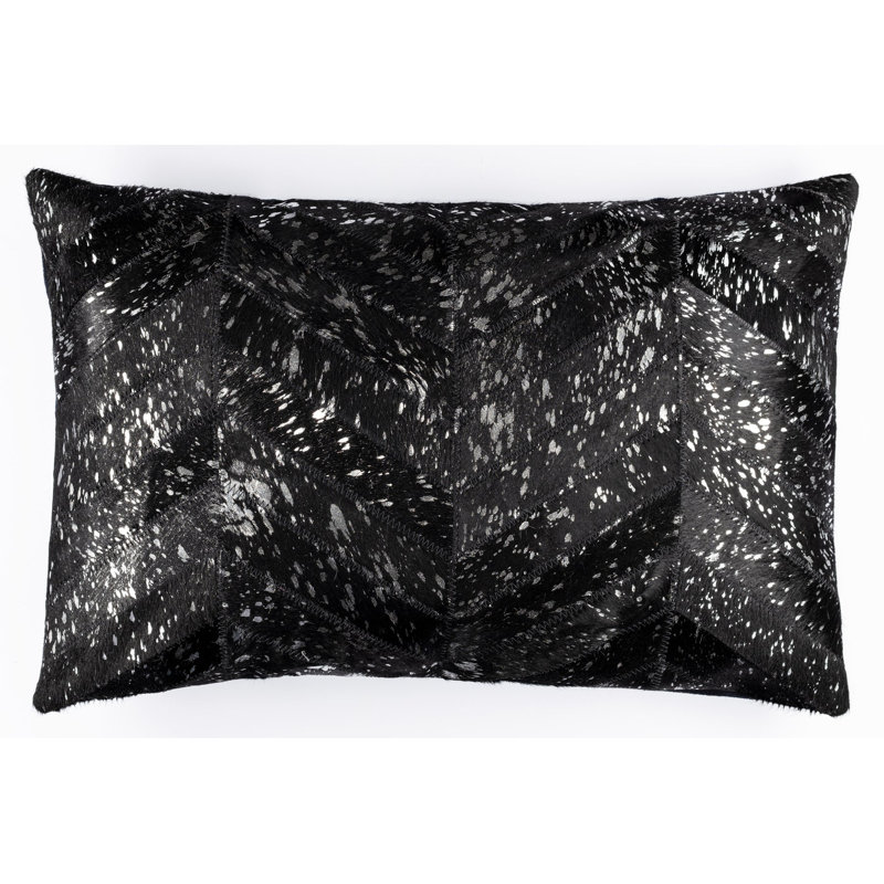Coussins décoratifs en cuir de vache Canvello, 16 po x 24 po, Rectangulaire