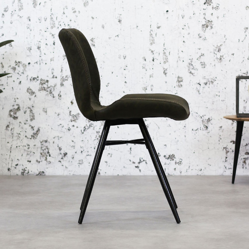 West Valley City Upholstered Dining Chair, Green