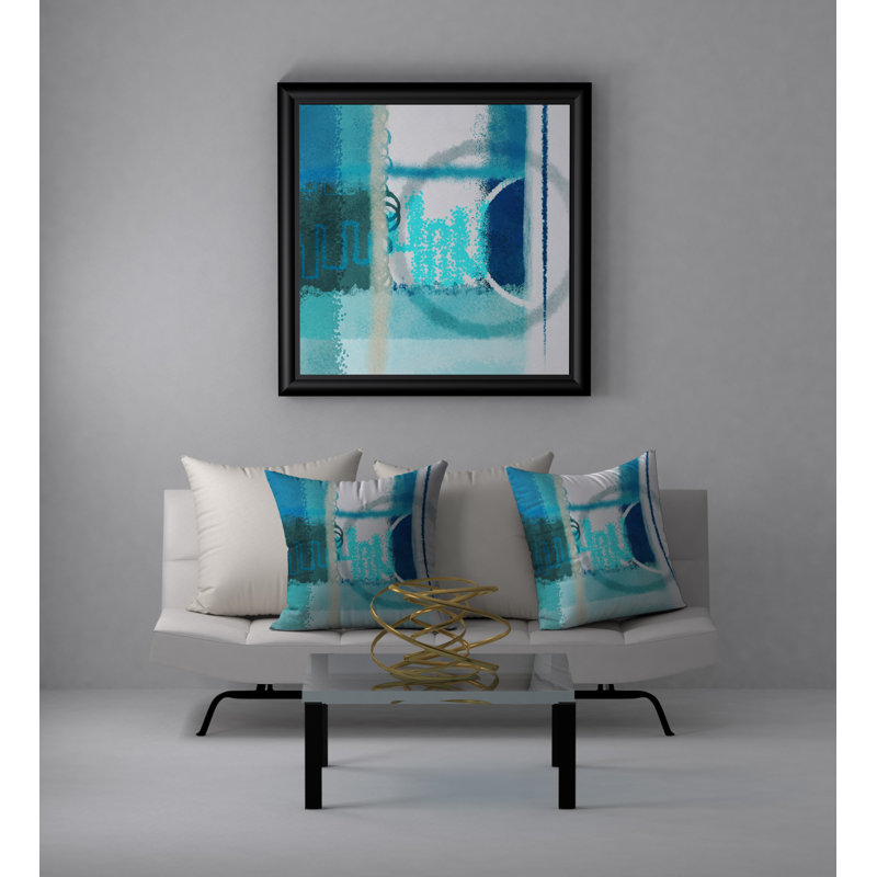 Coussin décoratif carrée modern Legend, 18 po x 18 po