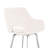 Freya White Faux Leather And Brushed Stainless Steel Swivel 30" Bar Stool-2014352400