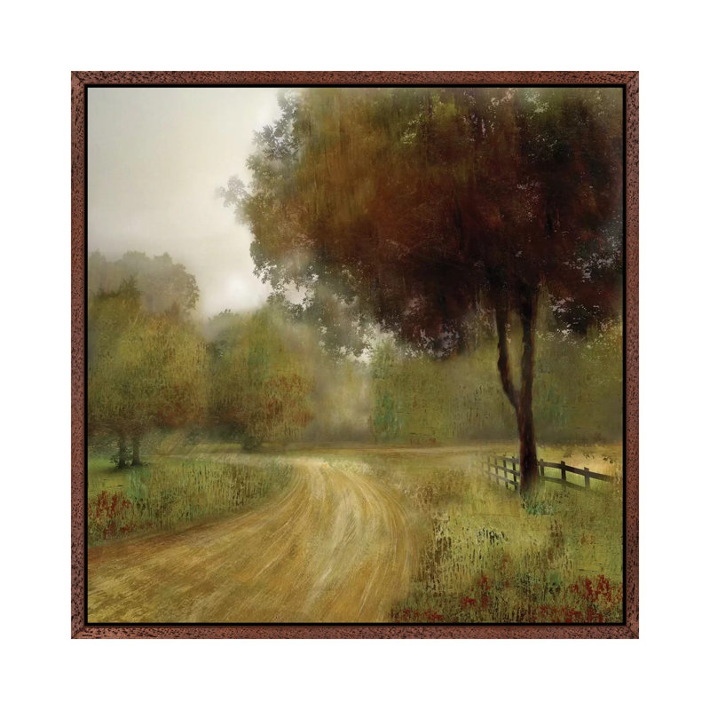 Country Road by Nan - Painting on Canvas, 45.72 cm H x 45.72 cm W, Classic Wood Framed Canvas