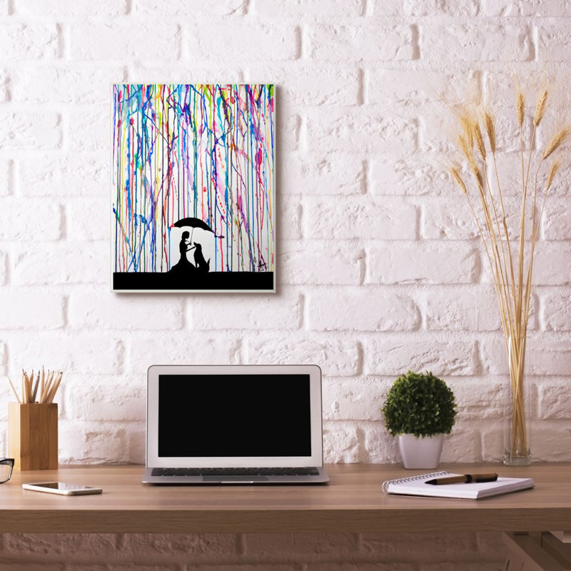 «Rainbow Rain Drops», ensemble d'impression sur toile panoramique, H 15 po x l 10 po, Plaque murale