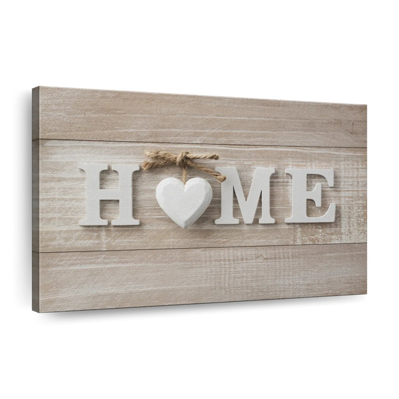 Home Wall Sign Canvas Print, 30" H x 45" W x 1.25" D