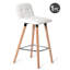 Mosher Upholstered and Faux Leather Bar Stool with Solid Wood Frame