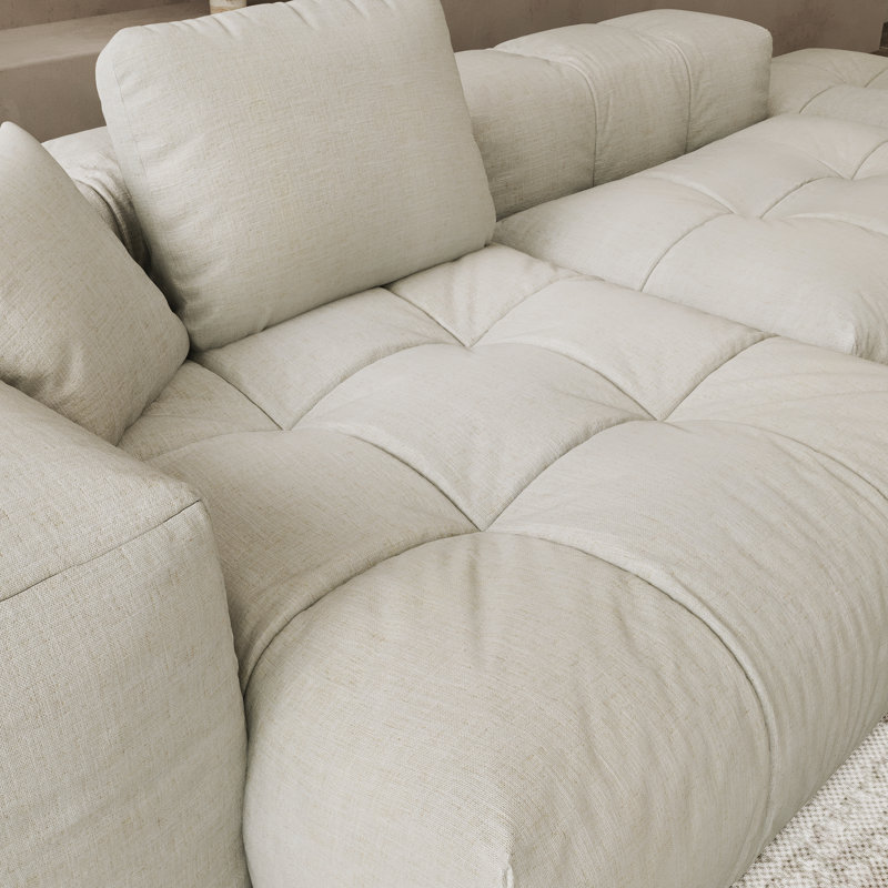 Modular Sectional Sofa Couch, Oversized Free Combination Deep Seat Sofa, Cushion Covers Removable & Washable, Fabric, Down Filled
