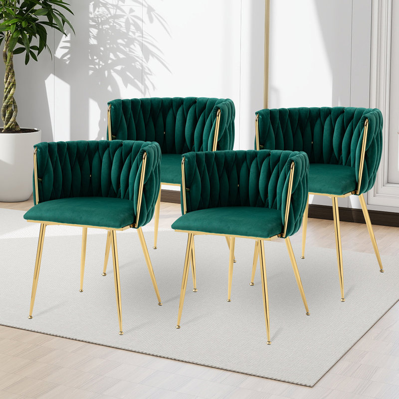 Chaise de salle à manger, 4, Vert