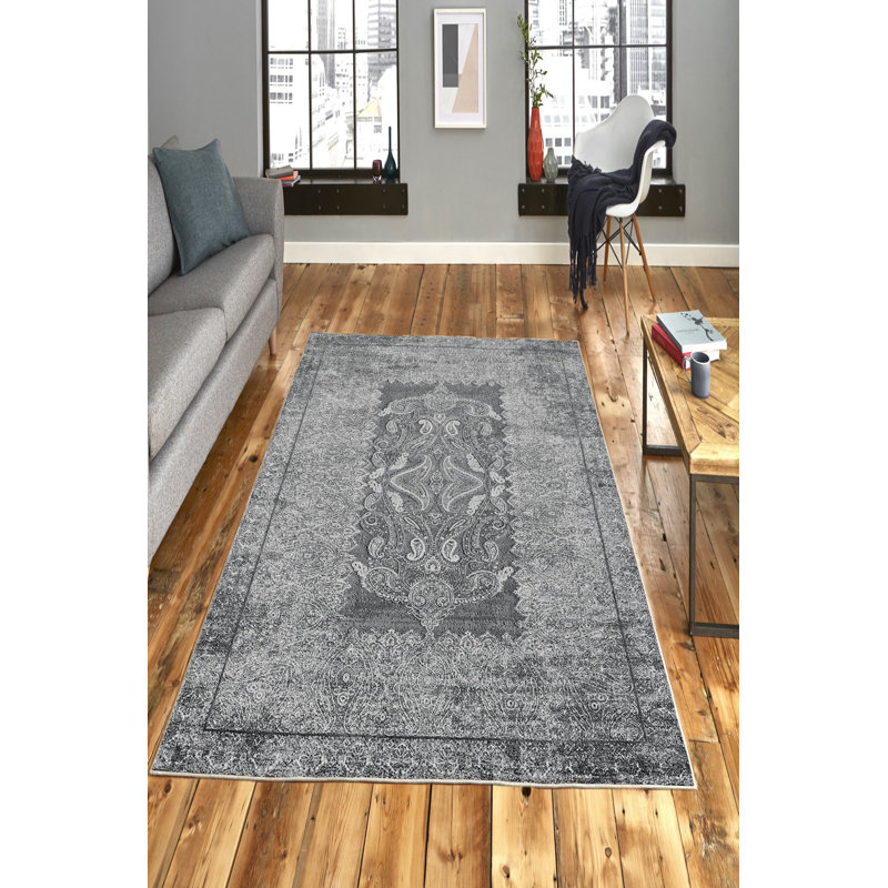 Eco-Friendly Area Rug, 100% Polyester, 5.2 x 7.5 ft | Antibacterial, Non-Slip PVC Dot Underside, 0.16 in Pile Height | Machine Washable, Digital Printed Design | Perfect for Living Room, Bedroom, & Dining Areas