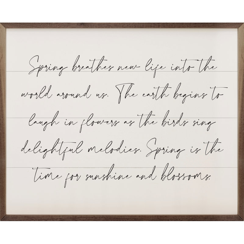 Spring Breathes New Life - blanc, H 16 po x l 20 po