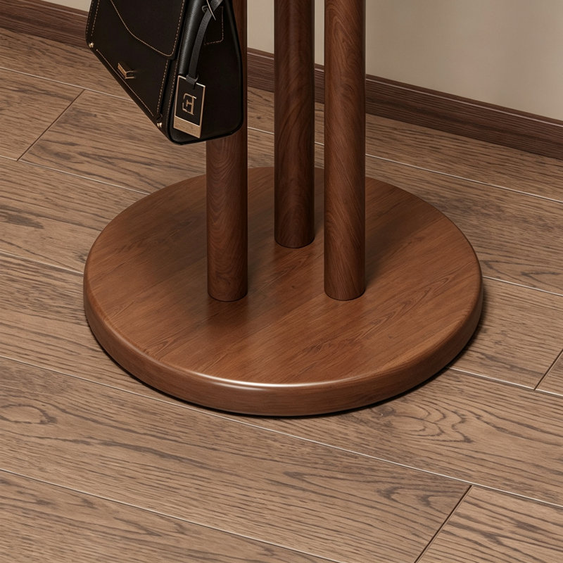 Solid Ash Wood Freestanding Coat Rack