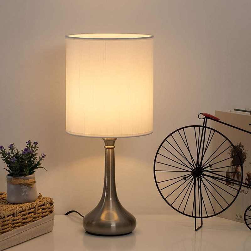 Woodstock Metal Table Lamp, White