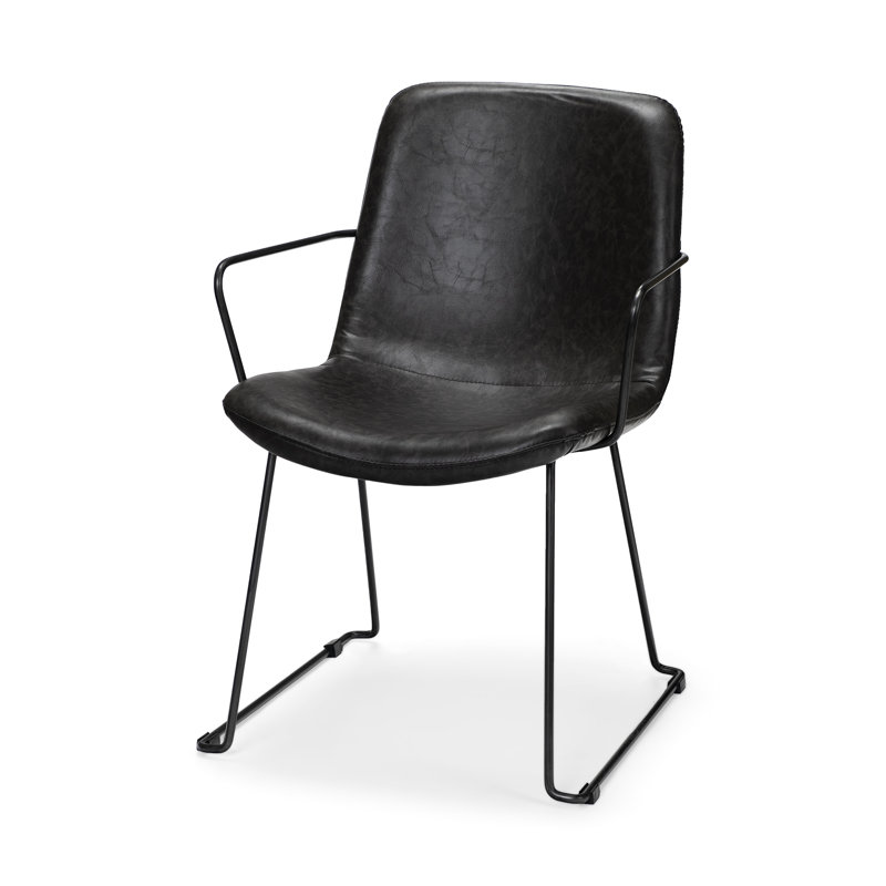 Fauteuil rembourré noir Nivens, Noir